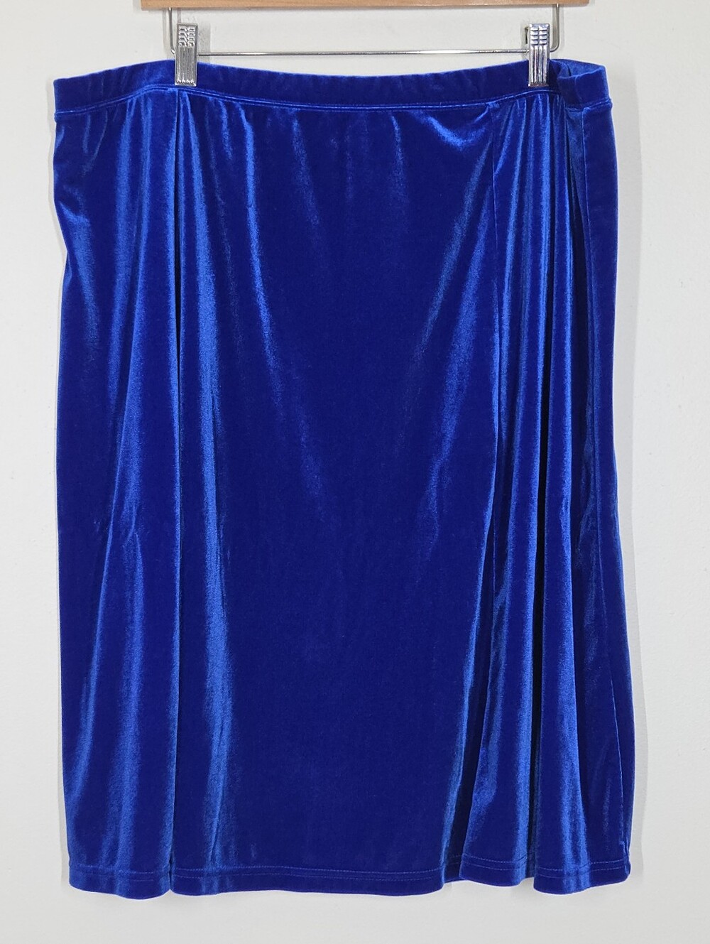 Jaclyn Smith Blue Velvet A-Line Midi Skirt Fairy Grunge Whimsigoth Festival XXL